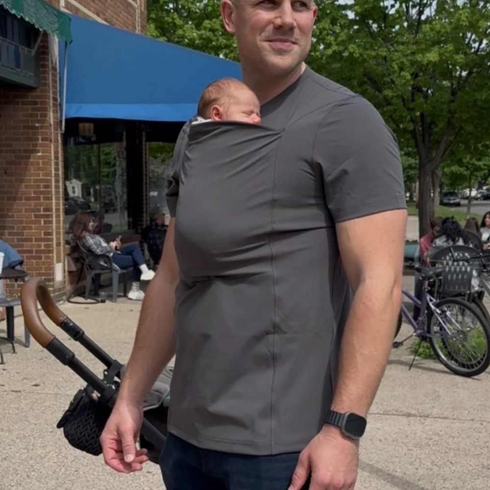Men's Gray Short Sleeve Shirt
